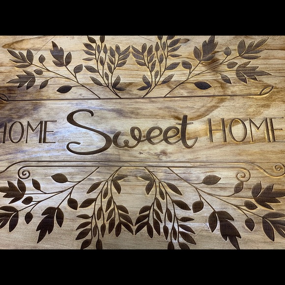 Laser Engraved Wood Noodle Board Stovetop Cover - Picture 3 of 5